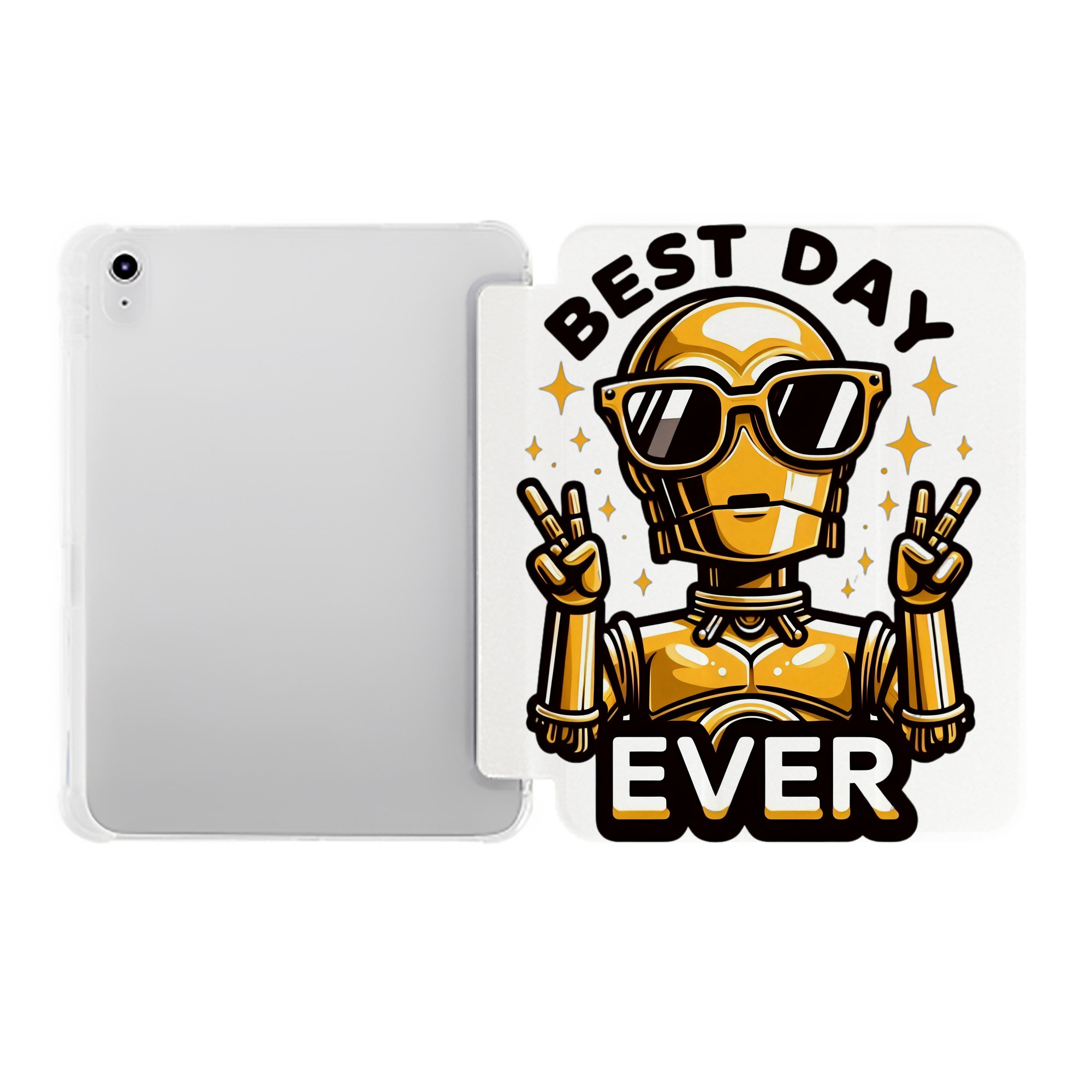 （画像用） スター・ウォーズ Star Wars IPad ケース ペン収納付き 三つ折りスタンド PUレザー×シリコン 対応機種9.5/10.5/10.9インチ